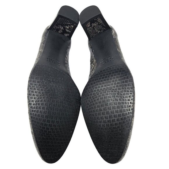 Stuart Weitzman Snakeskin Embossed Leather Pumps Heels Gray Women’s Size 7 Party - Picture 8 of 11